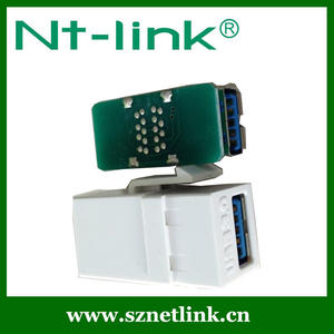 3,0 гнездо-гнездо <span class=keywords><strong>USB</strong></span> <span class=keywords><strong>keystone</strong></span> для линейного разъема лицевой панели - Product Image 5