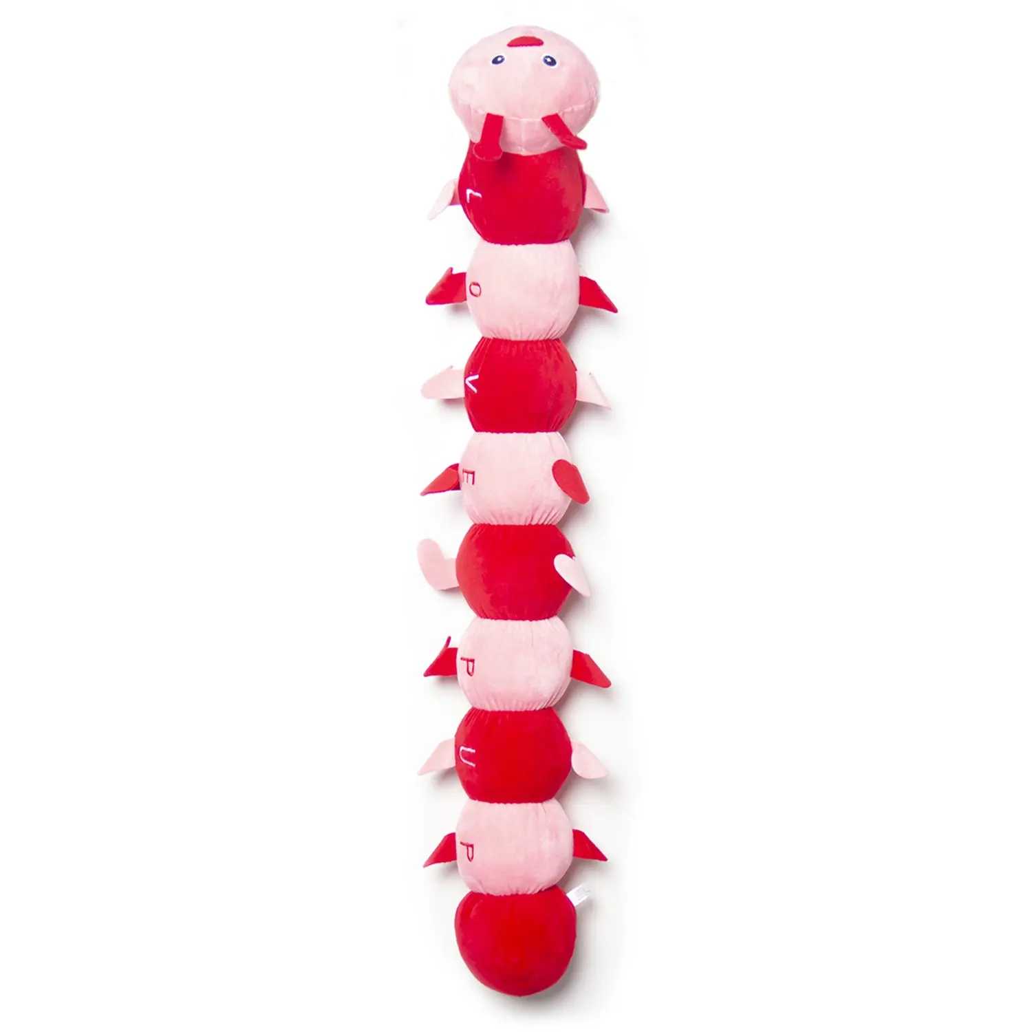 لعبة على شكل كلب تفاعلي بحبل مع كرة لعبة على شكل كلب طبيعي لعبة على شكل كلب لعبة عيد الحب من القطيفة + لون وردي وأحمر