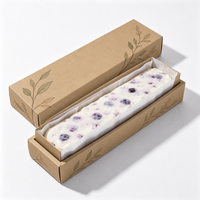 Boîte en papier kraft texturé mat OEM, deux pièces (couvercle et base), avec insert de cuisson et séparateur, pour présentation de gâteaux et pains.