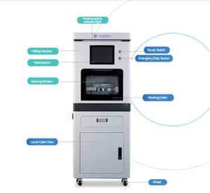 Machine de fraisage à humide 5 axes CADCAM dentaire Yucera, prix usine, équipement de fraisage vertical pour disques en titane, PMMA, lithium, Premill - Product Image 2