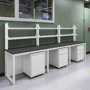 Chemisch-bestendige chemie-laboratoriumtafel, met ladenopslag, tandheelkundige werktafel voor onderzoeksinstuurslaboratorium - Product Image 1