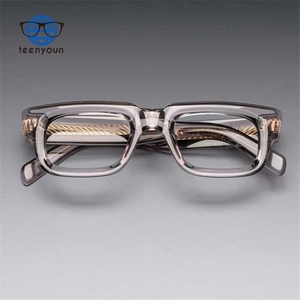 <span class=keywords><strong>Gafas</strong></span> de Diseñador de Moda de Lujo al por Mayor Teenyoun, Monturas Ópticas Cuadradas Vintage, <span class=keywords><strong>Gafas</strong></span> de Acetato, Lentes con Logotipo Personalizado - Product Image 4