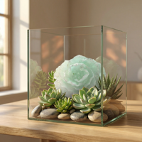 Aksesori Bercahaya Desain Bunga Kerajinan Seni DIY Resin Hijau Mint