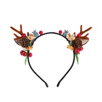 Bandeaux de Noël pour Fête, Serre-têtes d'Accessoires de Cheveux pour Costume, Fleurs, Rennes et Bois