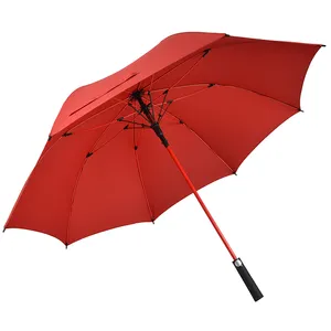 中国工厂红色框架大雨大 Golf 伞零售商