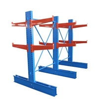 Étagères de rangement de garage en acier robuste, rayonnage cantilever simple face, protection contre la corrosion, personnalisable, 4 niveaux, type L, rayonnage CE