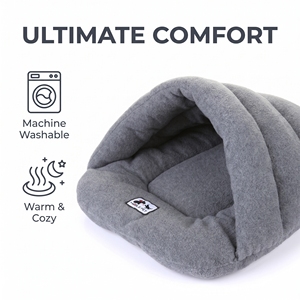 Lit <span class=keywords><strong>pour</strong></span> <span class=keywords><strong>chien</strong></span> de petite et moyenne taille en stock, sac de couchage <span class=keywords><strong>pour</strong></span> chat, nid douillet, respirant, amovible, lavable, lit-caverne <span class=keywords><strong>pour</strong></span> animaux de compagnie - Product Image 2