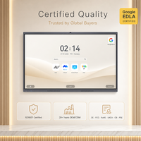 Pizarra Interactiva Inteligente de 55/65/75/86 Pulgadas 4K UHD con Cámara de 48MP, 8GB, 128GB, Táctil de 40 Puntos, Android/Windows, Google EDLA, Todo en Uno