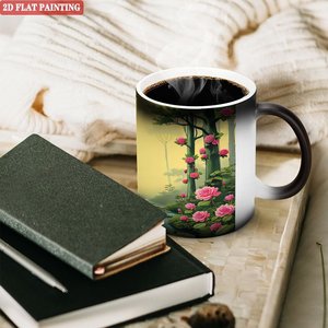 Novelty Gift Shop Mug 11oz Frosted Black <b>Ceramic</b> Heat Activated <b>Cup</b> - Product Image 3