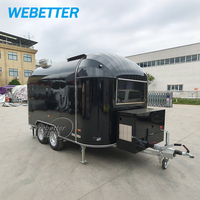 WEBETTER COC DOT Petite Cuisine Mobile, Chariot à Popcorn et Gelato, Camion de Restauration, Remorque Alimentaire Entièrement Équipée pour Café et Nourriture
