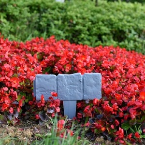 <strong>Garden</strong> <strong>Edging</strong> Border Gardening Lawn Fence <strong>Plastic</strong> Cobblestone Effect Lawn Trimming 4 Pcs of Foldable Stitching Grey Orange - Product Image 6
