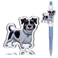 Perles acryliques à thème animaux de compagnie et plage estivale, idéales pour la création de stylos perlés DIY
