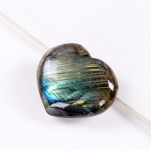 หินลาบราโดไรต์สีฟ้าประกาย รูปหัวใจ สำหรับตกแต่งบ้าน <span class=keywords><strong>ราคา</strong></span>โรงงาน งานฝีมือพื้นบ้าน หินบำบัด - Product Image 3