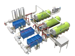 Высокотемпературная пиролизная машина, которая превращает отходы пластика в завод по пиролизу очищенного топлива