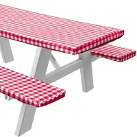 Değer fiyat masa örtüleri piknik gömme elastik vinil su geçirmez açık düz ev çevre dostu piknik masa örtüsü masa örtüsü