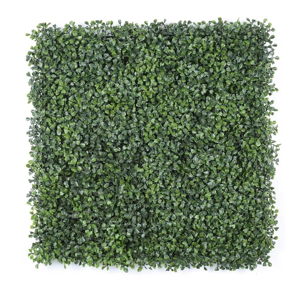UV resistant and fire-rated boxwood hedge new material green artificial grass wall panels for decoration