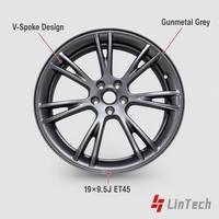 Rin de Aleación de Aluminio Color Gris Metálico LinTech para Tesla Model Y OE 1188222-01-B, Repuesto OEM, Venta al Por Mayor de Autopartes