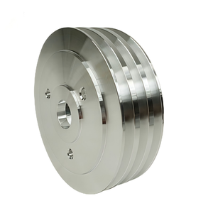 Профессиональное производство в Китае: ЧПУ-обработка автозапчастей, индивидуальные алюминиевые шкивы с тройным пазом различных размеров - Product Image 1