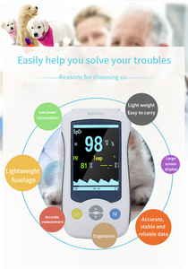 เครื่องวัดออกซิเจนในเลือดสัตว์ I Care Professional Vet Oximeter, เครื่องตรวจวัดความอิ่มตัวของออกซิเจนในเลือดสัตว์, เครื่องวัดออกซิเจนแบบพกพาสำหรับคลินิกสัตว์เลี้ยง/ใช้ในบ้าน - Product Image 5