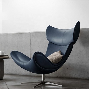 Ensemble de fauteuils de salon en <span class=keywords><strong>cuir</strong></span> PU noir de style moderne, <span class=keywords><strong>fauteuil</strong></span> inclinable pivotant en <span class=keywords><strong>teck</strong></span> - Product Image 6