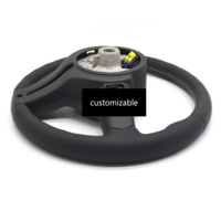 Volant en cuir de conception ronde sans palettes pour BMW E90 E91 E92 E93 E70 E71 E72 E53 E89 E84 E81 E87 E82 E88 F10 F11 F20 F30