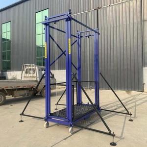 İnşaat İçin Özelleştirilmiş Çinko Kaplama Mobil Elektrikli İskele 6M Katlanabilir İskele Merdiveni Elektrikli Vinç - Product Image 3