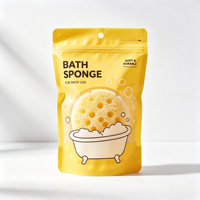 Sac refermable à fermeture éclair pour accessoires de bain, éponge, pochette en plastique réutilisable avec trou de suspension