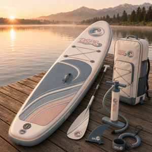 Notre planche à pagaie écologique et portable apporte de grands moments de plaisir pour les sorties en <span class=keywords><strong>famille</strong></span> et les aventures aquatiques en plein air. - Product Image 1