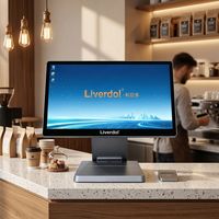 Terminal POS Plegable de Aluminio con Pantalla Táctil de 15.6 Pulgadas, Enfriamiento Pasivo sin Ventilador, Resistente al Agua y al Aceite para Comercio Minorista