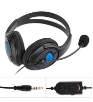 Casque d'écoute stéréo de jeu avec fil, pour PS4, écouteurs avec Microphone