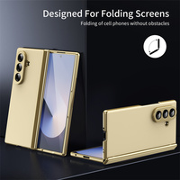 Étui de protection intégrale en verre trempé transparent de luxe pour Samsung Z Fold 8 Ultra 3 4 5 6 7, coque de téléphone givrée à charnière plaquée