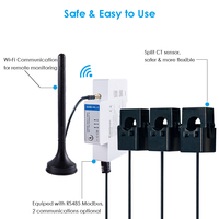 Meter Energi Listrik Tiga Fasa SEM3-WL-2 untuk Rel DIN dengan Deteksi Urutan Fasa Otomatis dan Smart Wifi