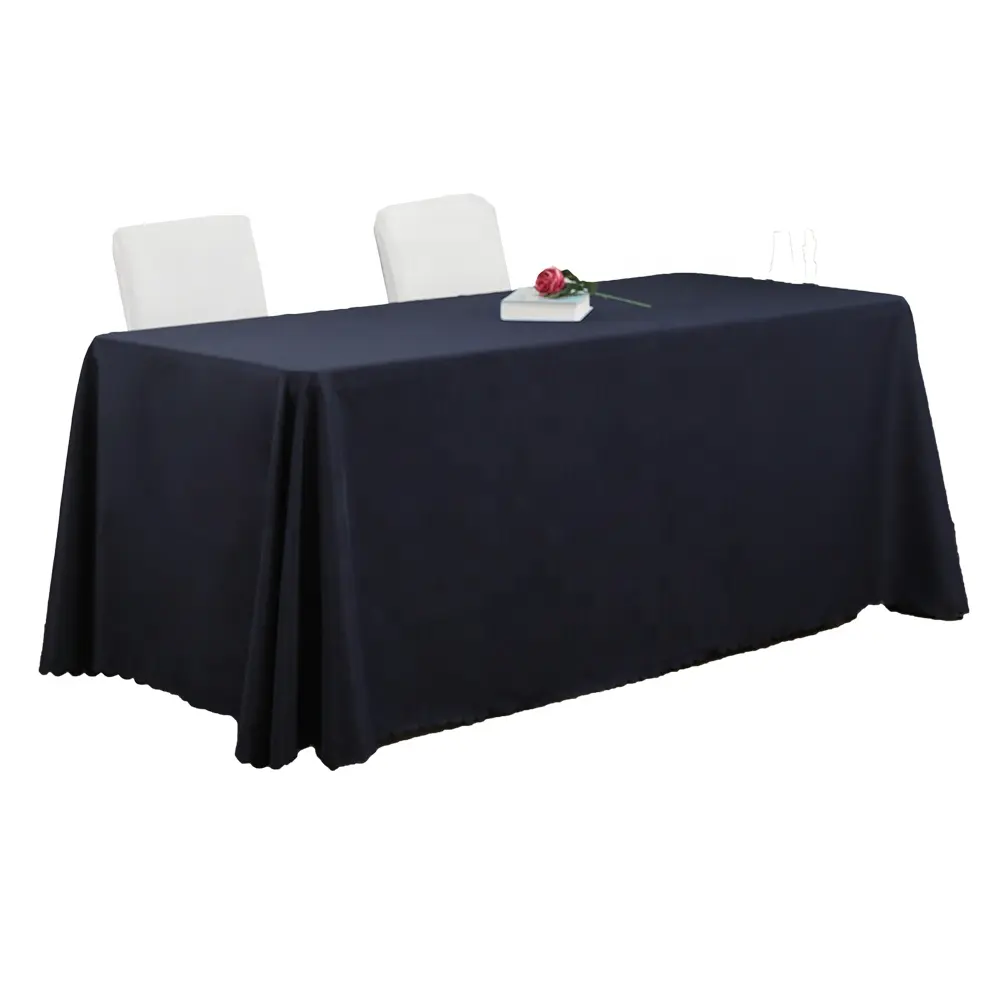 8Ft Rectangular Polyester Tablecloths For Wedding Party