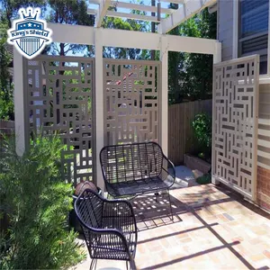 Pannello di recinzione in metallo con design in alluminio con taglio laser e design personalizzato all'ingrosso pannello decorativo per recinzione da giardino recinzione da giardino