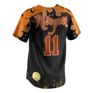 Maillot de baseball/softball Hip-Hop Halloween Citrouille Respirant et à séchage rapide pour équipes professionnelles et amateurs - Product Image 2