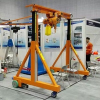 Grue à portique mobile micro portable en aluminium de 15 tonnes avec moteur et engrenage, télécommande sans fil
