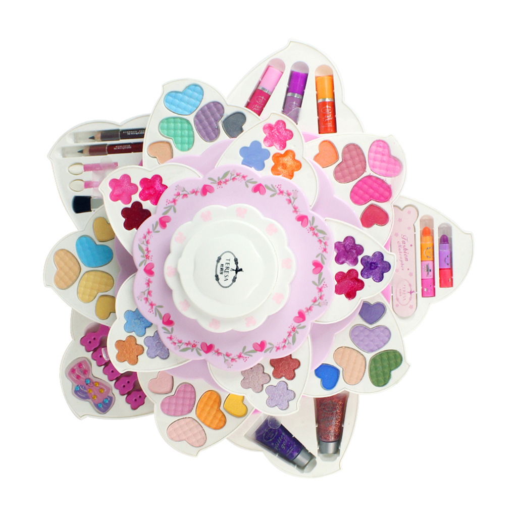 2021 Factory direct sales Kids beauty play makeup sets water soluble formula safe for kids eyeshadow blush lipgloss makeup sets