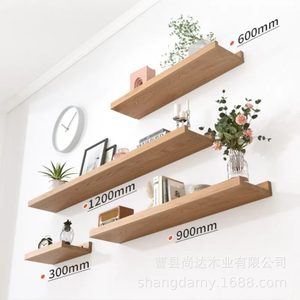 Cross-border wooden <b>wall</b>-<b>mounted</b> <b>shelf</b>, <b>wall</b>-<b>mounted</b> <b>wall</b> <b>shelf</b>, TV <b>wall</b> decorative <b>shelf</b>, straight partition. - Product Image 4