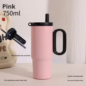 Tasse en acier inoxydable 316 isolée de grande capacité transfrontalière haute apparence tasse d'eau froide d'été poignée moderne <span class=keywords><strong>pour</strong></span> les fêtes - Product Image 6