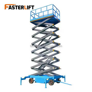 Platform Kerja Udara Elektro Hidrolik Fasterlift CE ISO 500kg, Perancah Mini Baja Paduan, Peralatan Dongkrak Hidrolik - Product Image 2