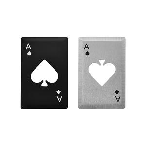 Ace Of Spades Credit Card <b>Bottle</b> <b>Opener</b> Stainless Steel 8.5x5.5cm Flat Shape <b>Beer</b> <b>Opener</b> Household Tool - Product Image 1