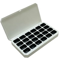 Boîte à vernis à ongles carrée portable en ABS, palette de gel vide, revêtement UV, petite capacité, personnalisable, pour estampage DIY, recharge de maquillage cosmétique