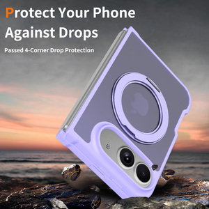Étui magnétique pour téléphone <span class=keywords><strong>portable</strong></span> <span class=keywords><strong>iPhone</strong></span> Fold Perfect Fit avec protection à 360° °   Support rotatif pour téléphone <span class=keywords><strong>portable</strong></span>, pliable, couleur violet soyeux, avec logo personnalisé - Product Image 6