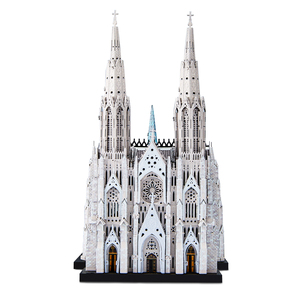 Kit de modèle de la cathédrale de Saint-Patrick <span class=keywords><strong>Piececool</strong></span>, modèle en métal artisanal, puzzle en métal <span class=keywords><strong>3D</strong></span>, cadeau de Noël pour adultes - Product Image 5