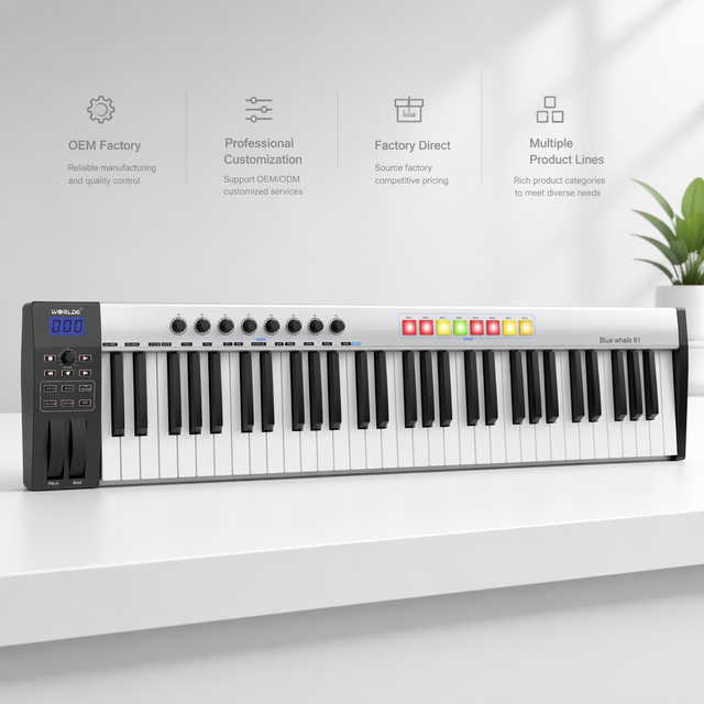 Blue Whale61(61key Semi-counterweight MIDI Keyboard)Synthesizer Plastic Music  PANDAMINIc(MIDI Controller)