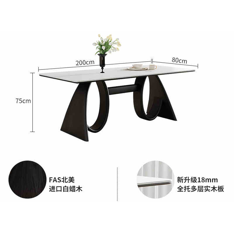 Table à manger de 2 mètres