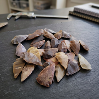 Pointes de flèche en agate faites à la main, forme triangulaire, imitation antique, pierre de collection, artisanat, art décoratif, thème mascotte