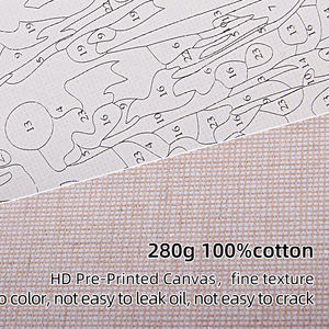 Pintura al Óleo Digital Xin Bowen sobre Lienzo de Algodón 100% de 280G, Pintura por Números con Marco, Manualidades, No Tóxico, 20x30 - Product Image 6