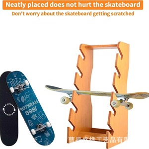 Étagère de rangement pour skateboard en bois, étagère multi-niveaux pour enfants, présentoir sur pied pour salon, organisateur de jouets pour enfants - Product Image 4