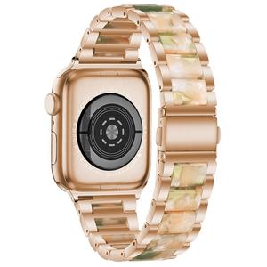 Bracelet en résine à trois perles pour Apple Watch Bracelet en acier inoxydable pour <span class=keywords><strong>Iwacth</strong></span> 45MM 49MM 38MM 41MM - Product Image 3
